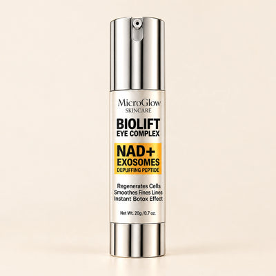 Biolift Eye Complex NAD+ eye cream bottle on cream background