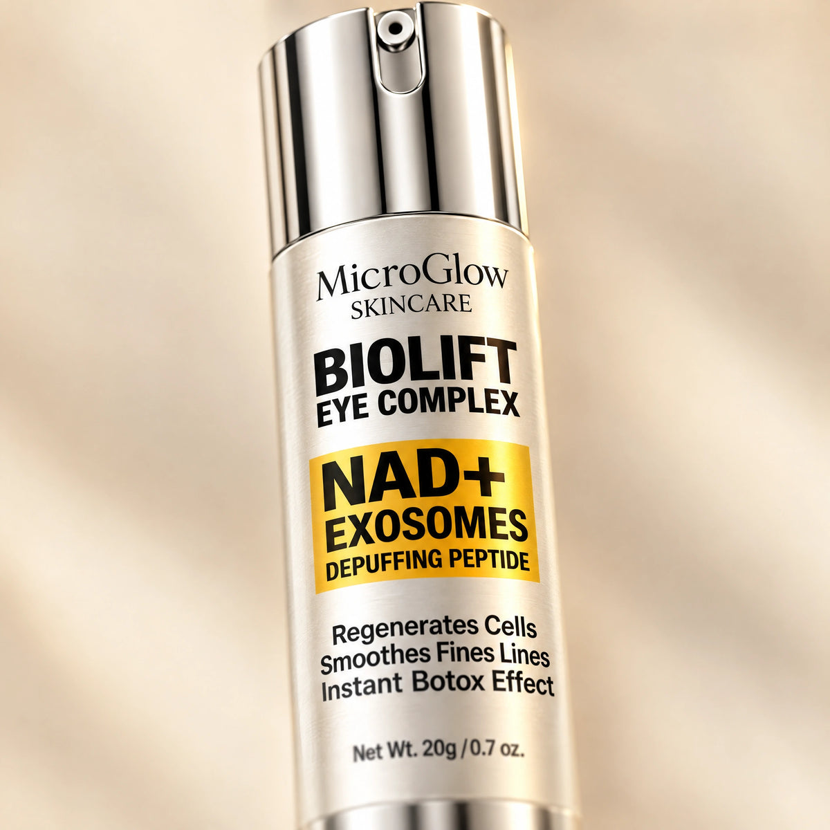 Low-angle close-up of the Biolift Eye Complex bottle