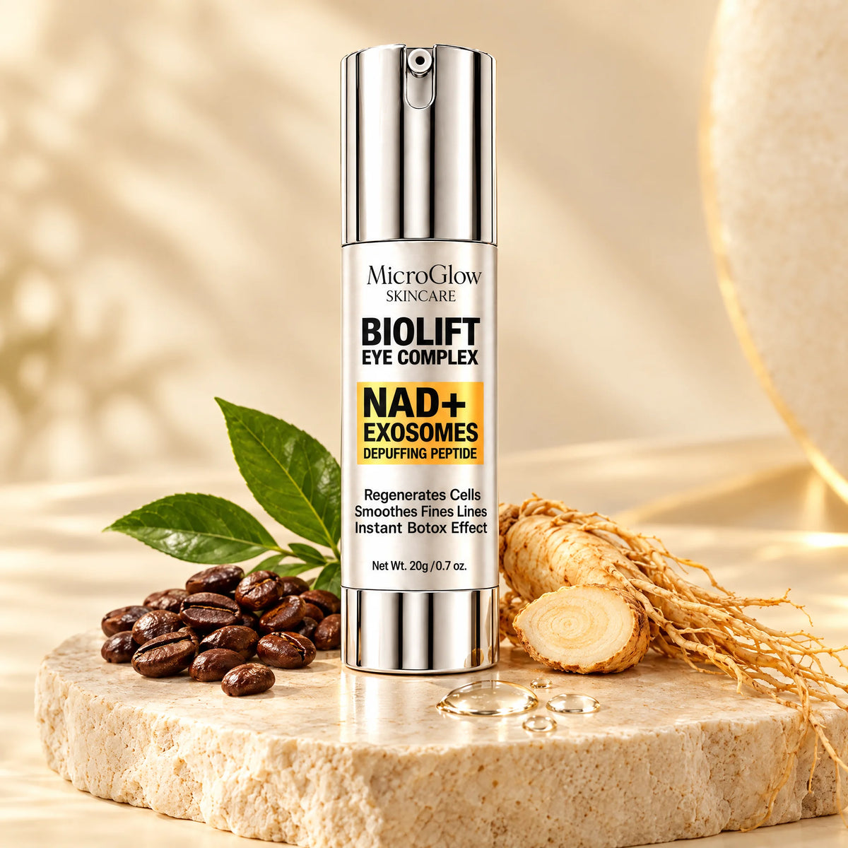 Biolift Eye Complex with coffee beans and ginseng ingredients